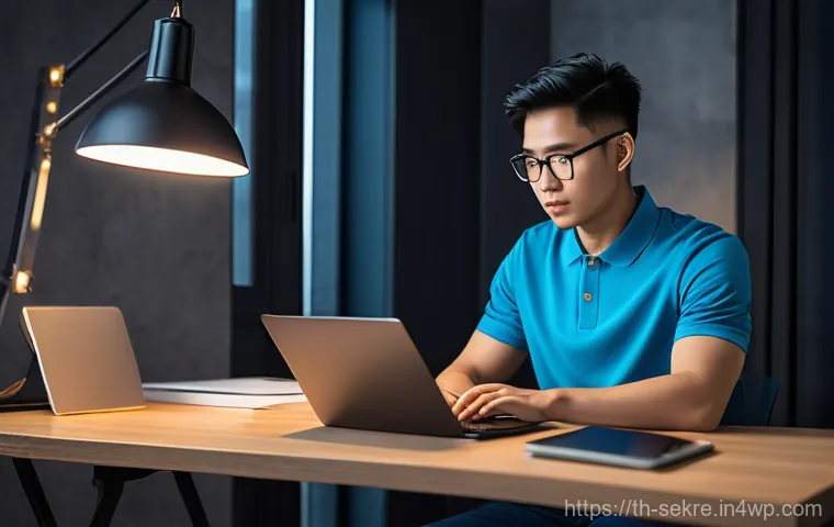 사이버 보안 위협으로부터의 데이터 보호 전략 - **Prompt: Digital Guardian: Secure Passwords and 2FA**
A confident young adult, appearing to be ...