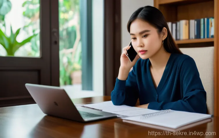사이버 공격에 대한 사전 예방 대책 - **Prompt:** A young Thai woman, dressed in a stylish yet modest casual outfit, sits at her home desk...