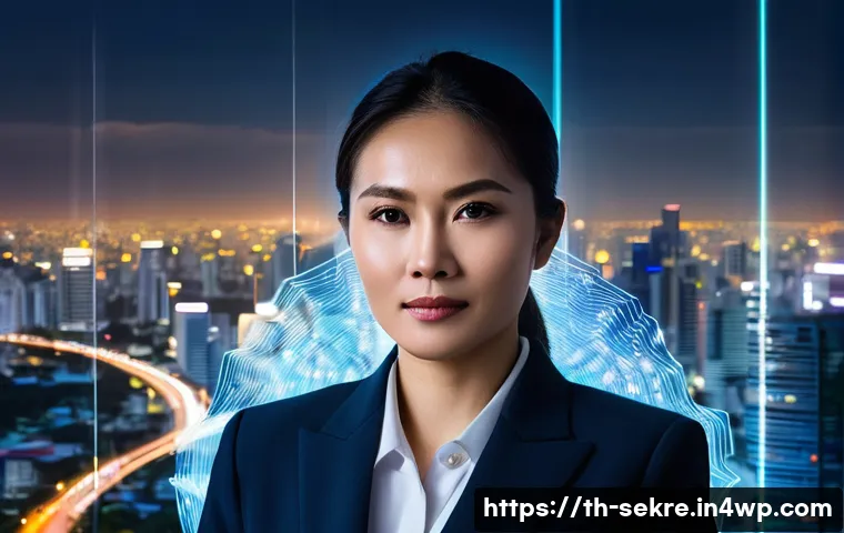 사이버보안 법적 책임과 기업의 대응 전략 - **Prompt:** A confident and determined Thai businesswoman, dressed in a sharp, modern business suit,...