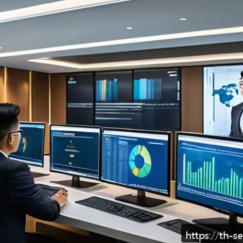 Home 30 사이버 공격으로 인한 법적 리스크 관리 - A modern Thai corporate office setting with diverse professionals collaborating on cybersecurity ris...