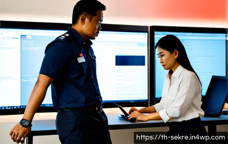 Home 29 사이버 공격 발생 후 초기 대응 절차 - Photorealistic cybersecurity incident response scene in a modern Bangkok office, Thai IT security pr...